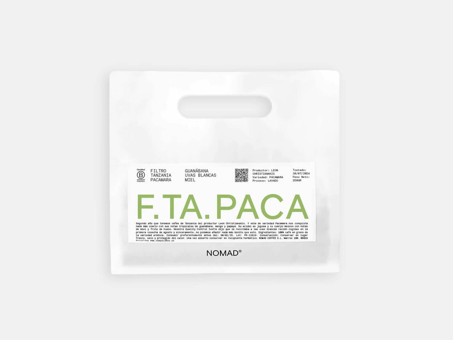 NOMAD Acacia Hills Pacamara - Tanzania Filter 250g